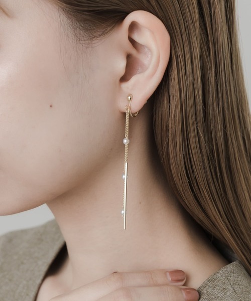 SMELLY（スメリー）の「ミニパールチェーンイヤリング（イヤリング・レディース・ゴールド系その他・-）」の5枚目の写真