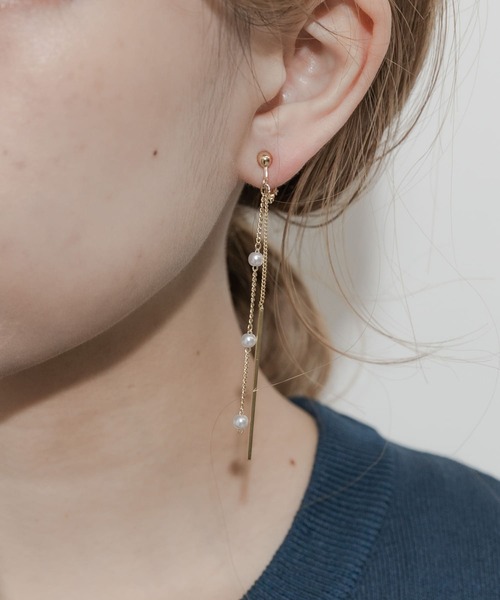 SMELLY（スメリー）の「ミニパールチェーンイヤリング（イヤリング・レディース・ゴールド系その他・-）」の6枚目の写真