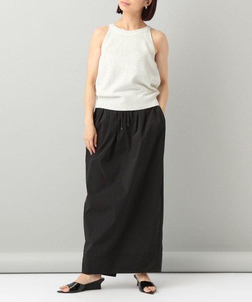 e/rm（イーアールエム）の「アメスリニットノースリーブ（タンクトップ・レディース・ブラック/オフホワイト・FREE）」の4枚目の写真