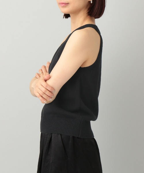 e/rm（イーアールエム）の「アメスリニットノースリーブ（タンクトップ・レディース・ブラック/オフホワイト・FREE）」の21枚目の写真