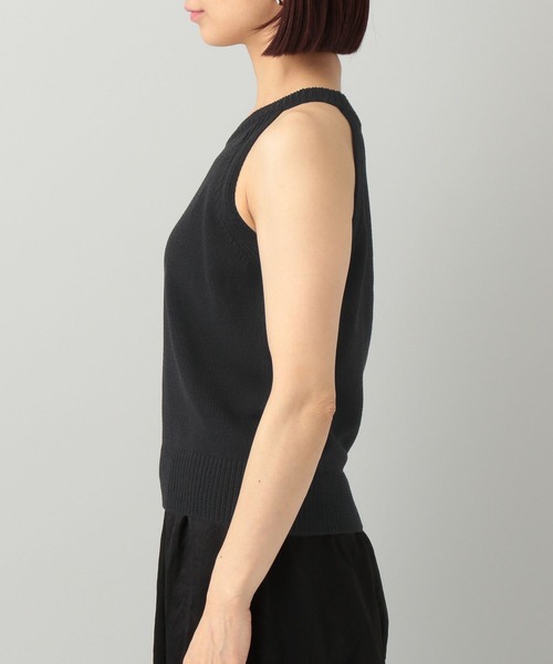 e/rm（イーアールエム）の「アメスリニットノースリーブ（タンクトップ・レディース・ブラック/オフホワイト・FREE）」の18枚目の写真