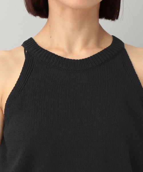 e/rm（イーアールエム）の「アメスリニットノースリーブ（タンクトップ・レディース・ブラック/オフホワイト・FREE）」の16枚目の写真