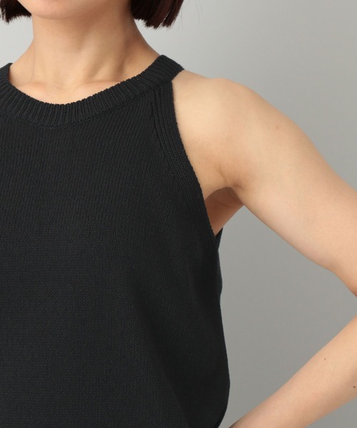 e/rm（イーアールエム）の「アメスリニットノースリーブ（タンクトップ・レディース・ブラック/オフホワイト・FREE）」の15枚目の写真