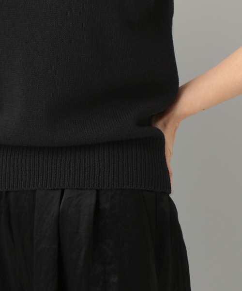 e/rm（イーアールエム）の「アメスリニットノースリーブ（タンクトップ・レディース・ブラック/オフホワイト・FREE）」の14枚目の写真