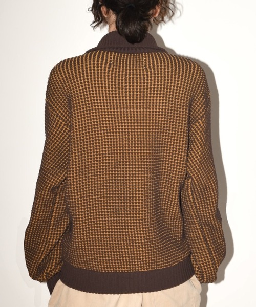 SUPERTHANKS(スーパーサンクス)の「オーバーサイズ ポップコーンニットカーディガンPopcorn knit cardigan(ユニセックス)(カーディガン/ボレロ・メンズ・クリーム/ブラック/ブラウン・S/M/L)」の16枚目の写真