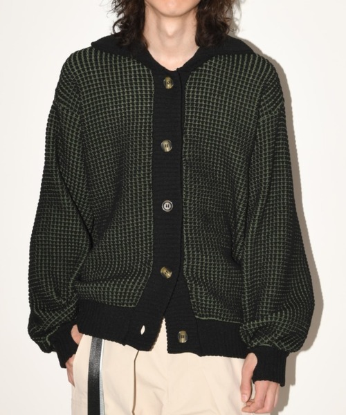 SUPERTHANKS(スーパーサンクス)の「オーバーサイズ ポップコーンニットカーディガンPopcorn knit cardigan(ユニセックス)(カーディガン/ボレロ・メンズ・クリーム/ブラック/ブラウン・S/M/L)」の12枚目の写真