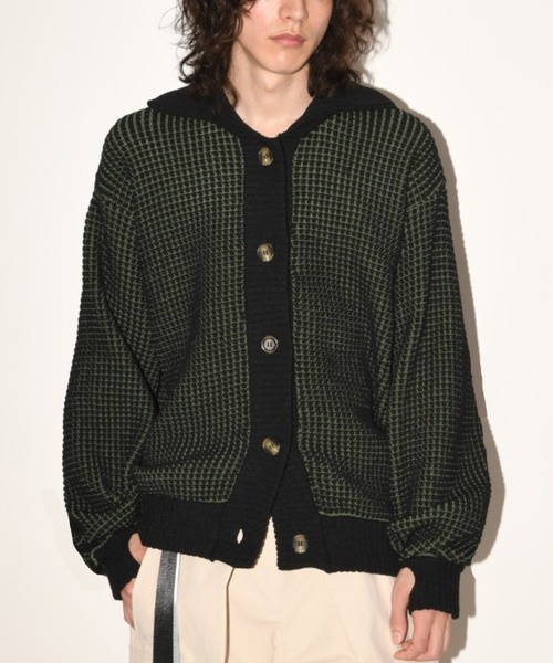 オーバーサイズ ポップコーンニットカーディガンPopcorn knit cardigan
