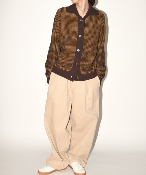 SUPERTHANKS(スーパーサンクス)の「オーバーサイズ ポップコーンニットカーディガンPopcorn knit cardigan(ユニセックス)(カーディガン/ボレロ・メンズ・クリーム/ブラック/ブラウン・S/M/L)」の10枚目の写真