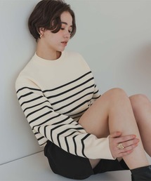 titivate（ティティベイト）の「スウェットライククルーネックニット（ニット/セーター・レディース）」