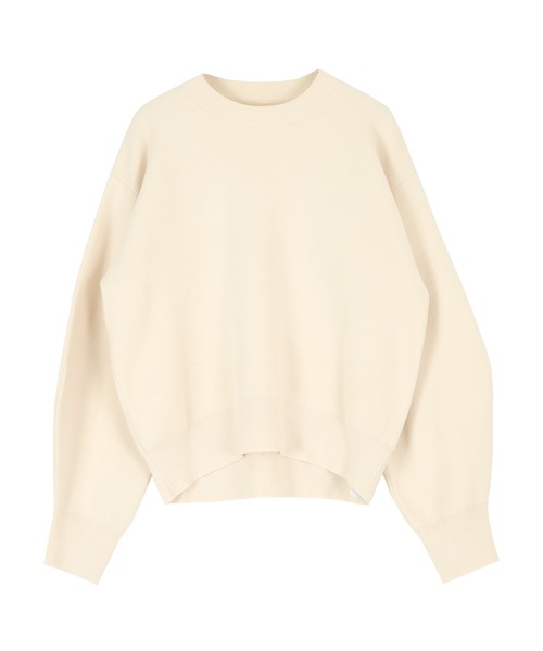 titivate(ティティベイト)の「スウェットライククルーネックニット(ニット/セーター・レディース・ブラック/アイボリー/イエロー/グレー/ライトグリーン/レッド/ホワイト系その他/キャメル/ライトピンク/ネイビー・FREE)」の11枚目の写真