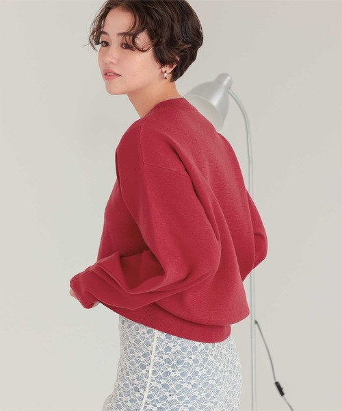 美品　エブリデイアイライク　Oversized クルーネックセーター ウール セーター ニット ビッグシルエット バーズアイ クルーネック