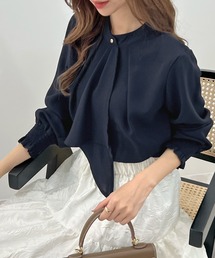 【4サイズ展開】オフィスでもオシャレを楽しめる。スカーフタイブラウス