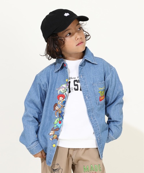 Disney（ディズニー）の「親子お揃い ディズニー トイ・ストーリー 刺繍シャツ 9617K（シャツ/ブラウス・キッズ・ライトインディゴブルー・100cm/120cm/140cm/150cm/90cm/110cm/130cm）」の4枚目の写真