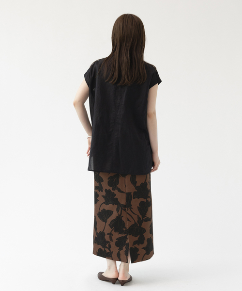 IENA（イエナ）の「ボタニカルタイトスカート（スカート・レディース・ブラウン/ネイビー・36/38）」の10枚目の写真