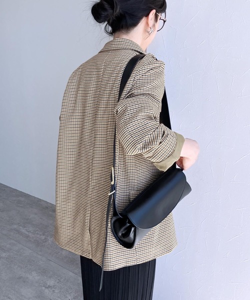 reca（レカ）の「先染チェックテーラードジャケット（テーラードジャケット・レディース・ベージュ/グレー・M）」の10枚目の写真