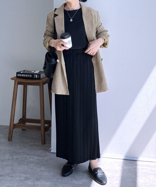 reca（レカ）の「先染チェックテーラードジャケット（テーラードジャケット・レディース・ベージュ/グレー・M）」の12枚目の写真