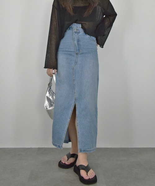 RONRON★韓国★人気★WRAP DENIM SKIRT ラップデニムスカート RONRON☆韓国☆人気☆WRAP DENIM SKIRT ラップデニムスカート