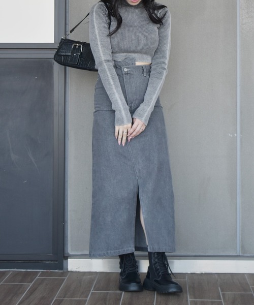 RONRON★韓国★人気★WRAP DENIM SKIRT ラップデニムスカート RONRON☆韓国☆人気☆WRAP DENIM SKIRT ラップデニムスカート