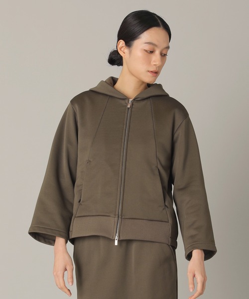 ZUCCa（ズッカ）の「Functionalスウェット / 羽織り / (O)（カーディガン/ボレロ・レディース・カーキ/ブラック/ホワイト・M size）」の3枚目の写真