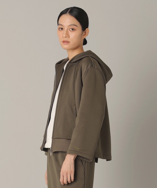 ZUCCa（ズッカ）の「Functionalスウェット / 羽織り / (O)（カーディガン/ボレロ・レディース・カーキ/ブラック/ホワイト・M size）」の4枚目の写真