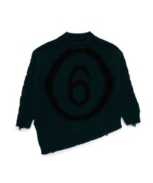 MM6 Maison Margiela（ｴﾑｴﾑｼｯｸｽ ﾒｿﾞﾝ ﾏﾙｼﾞｪﾗ）の「MM6 Maison Margiela(エムエムシックス メゾン マルジェラ)Kids & Junior ウールブレンドブランドロゴニット（ニット/セーター）」