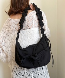2WAYくしゅくしゅショルダーポケットバッグ/500mlペットボトル収納可能