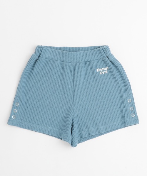 URBAN CHERRY（アーバンチェリー）の「【さらっと触感】ワッフルサイドリングボタンデザインショートパンツ（その他パンツ・キッズ・ブルー/ブラック/ホワイト・110cm/120cm/130cm/140cm/150cm）」の21枚目の写真