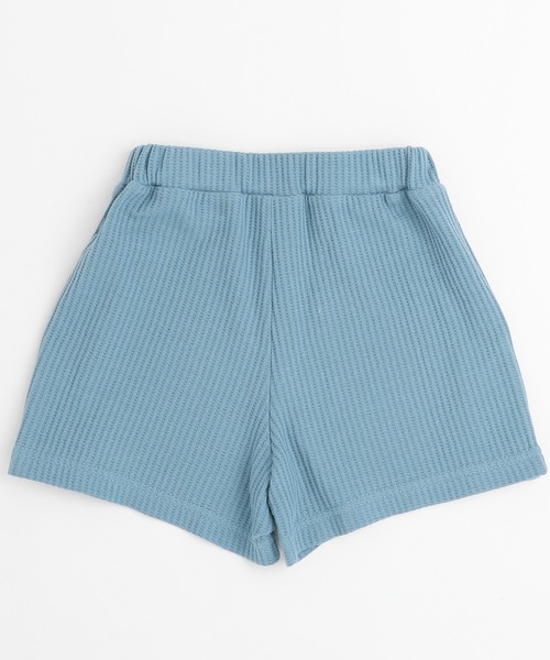 URBAN CHERRY（アーバンチェリー）の「【さらっと触感】ワッフルサイドリングボタンデザインショートパンツ（その他パンツ・キッズ・ブルー/ブラック/ホワイト・110cm/120cm/130cm/140cm/150cm）」の22枚目の写真
