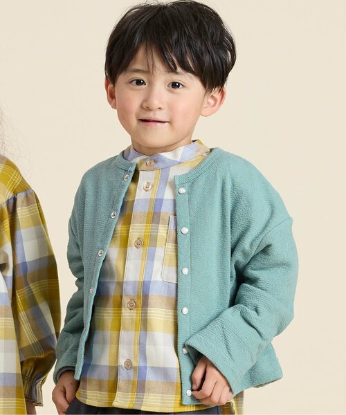 Seraph（セラフ）の「コクーンシルエットデイリーカーディガン（カーディガン/ボレロ・キッズ・ブラック/ピンク/ミント/オレンジ/ベージュ・80/90/100/110/120/130/140）」の3枚目の写真