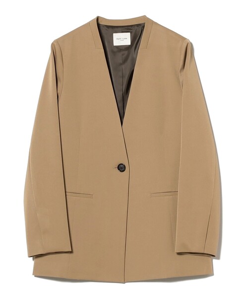 Demi-Luxe BEAMS(デミルクス ビームス)の「【1/16再値下げ】1ボタン ラペルレス ジャケット(ノーカラージャケット・レディース・ブラック/ベージュ・36/38)」の19枚目の写真