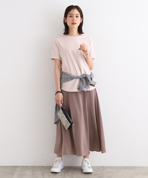 INDIVI（インディヴィ）の「◆【洗える/コットン100%】裾デザイン大人Tシャツ（Tシャツ/カットソー・レディース・ピンク系1/ブルー系その他/ホワイト/ダークオリーブ/ブラック・38/19/15 /13/05）」の21枚目の写真