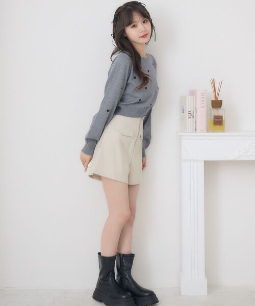 ems excite（エムズエキサイト）の「アソート刺繍NTPO（ニット/セーター・レディース・ピンク/ダークグレー/ナチュラル/アイボリー・FREE）」の21枚目の写真