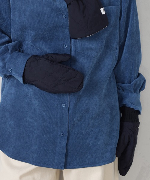 FOUND GOOD（ファウンドグッド）の「キルティングミトン（手袋・レディース・ネイビー/ブラック/グリーン系8・FREE）」の8枚目の写真