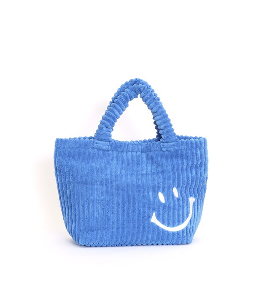 COOCO(クーコ)の「SMILEY コーデュロイ刺繍ランチトートバッグ(トートバッグ・レディース・ブラウン/グレー/ピンク/イエロー/ブルー・FREE)」の9枚目の写真