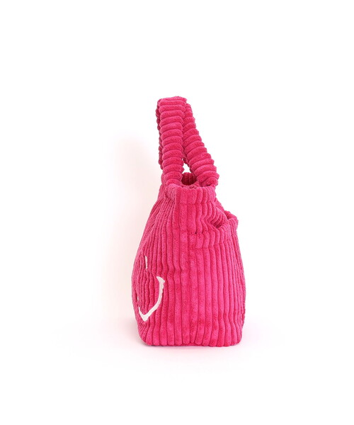 COOCO(クーコ)の「SMILEY コーデュロイ刺繍ランチトートバッグ(トートバッグ・レディース・ブラウン/グレー/ピンク/イエロー/ブルー・FREE)」の12枚目の写真