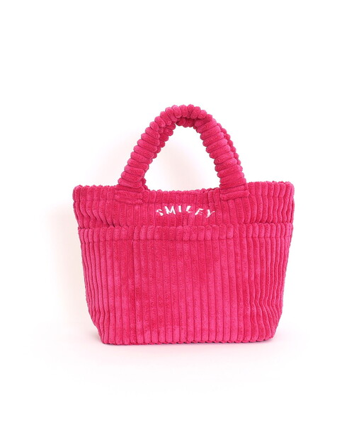 COOCO(クーコ)の「SMILEY コーデュロイ刺繍ランチトートバッグ(トートバッグ・レディース・ブラウン/グレー/ピンク/イエロー/ブルー・FREE)」の13枚目の写真