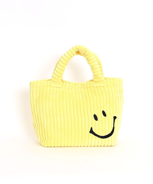 COOCO(クーコ)の「SMILEY コーデュロイ刺繍ランチトートバッグ(トートバッグ・レディース・ブラウン/グレー/ピンク/イエロー/ブルー・FREE)」の19枚目の写真