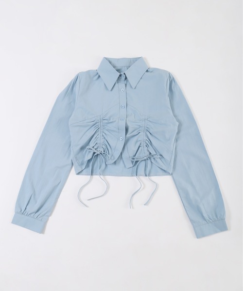 PHILLY（フィリー）の「【PHILLY】ダブルドロスト長袖ブラウス（シャツ/ブラウス・レディース・ホワイト/ブルー/グレー・FREE）」の16枚目の写真