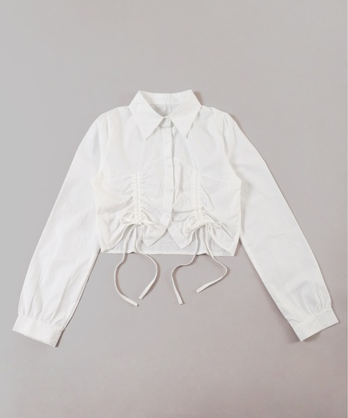 PHILLY（フィリー）の「【PHILLY】ダブルドロスト長袖ブラウス（シャツ/ブラウス・レディース・ホワイト/ブルー/グレー・FREE）」の14枚目の写真