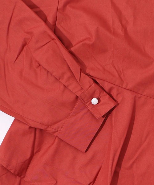 iS ScoLar（イズスカラー）の「543227：花と楽器柄アシンメトリー 切替ワンピース（シャツワンピース・レディース・ブラック/オレンジ・M）」の18枚目の写真