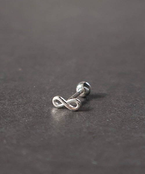 4INT.(フォイント)の「メンズライク バーベル ボディピアス 20G(片耳用) / silver925 (金属アレルギー対応)(ピアス(片耳用)・メンズ・B/A/C・FREE)」の2枚目の写真