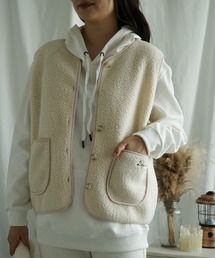 aimoha | ポケット付きボアベスト(ベスト)