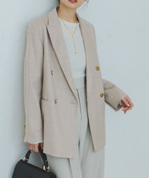 Noble | ウールフラノピークドラペルジャケット(テーラードジャケット)