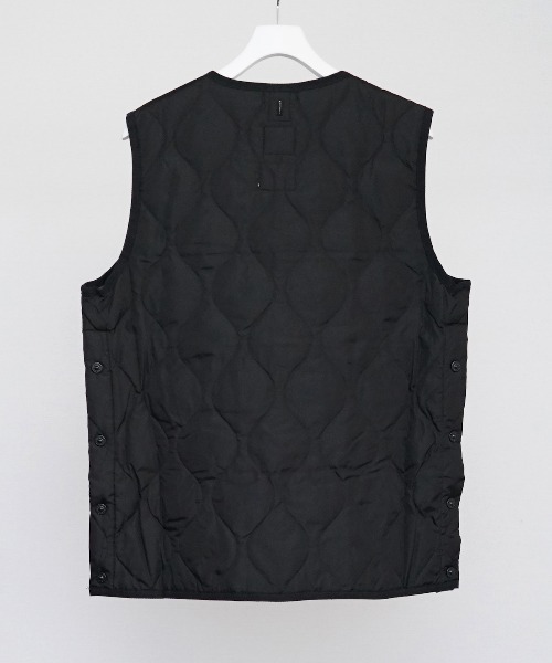 【TAION / タイオン】UNISEX MILITARY BUTTON CREW NECK DOWN VEST（ダウンベスト）｜TAION（タイオン）