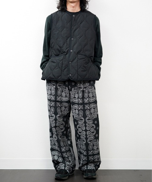 【TAION / タイオン】UNISEX MILITARY BUTTON CREW NECK DOWN VEST（ダウンベスト）｜TAION（タイオン）
