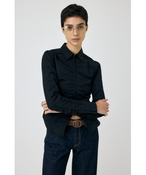 MOUSSY（マウジー）の「ZIP UP WAIST SHAPE シャツ（シャツ