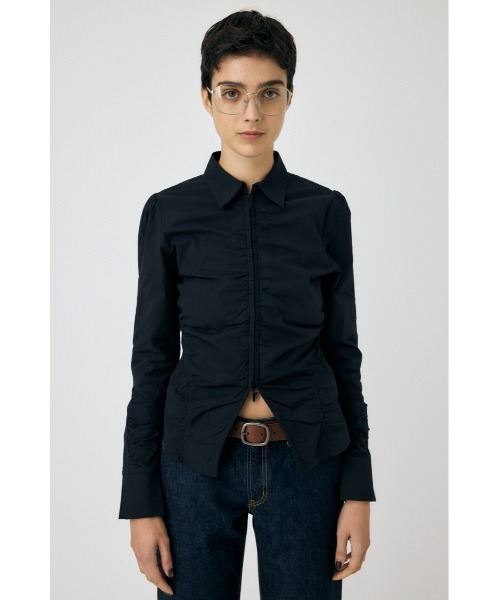 MOUSSY（マウジー）の「ZIP UP WAIST SHAPE シャツ（シャツ