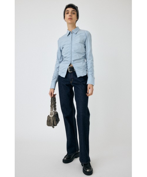 MOUSSY（マウジー）の「ZIP UP WAIST SHAPE シャツ（シャツ