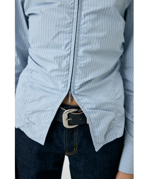 MOUSSY（マウジー）の「ZIP UP WAIST SHAPE シャツ（シャツ