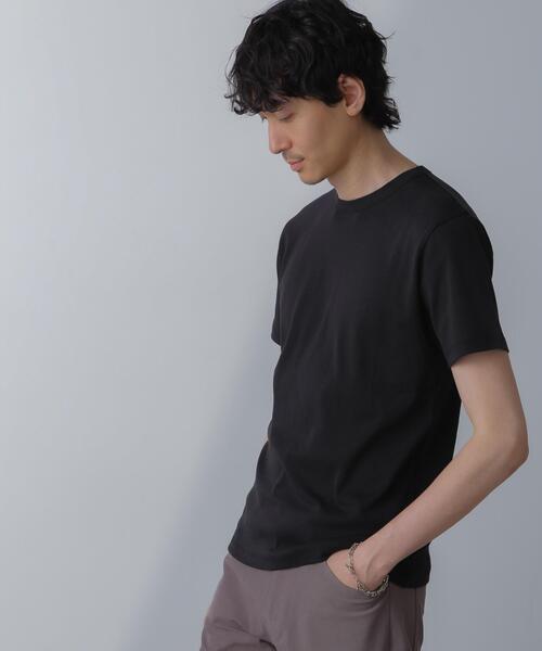 NANO universe(ナノユニバース)の「フライスクルーネックTシャツ(Tシャツ/カットソー・メンズ・ブラック/その他1/ホワイト・M/L)」の5枚目の写真